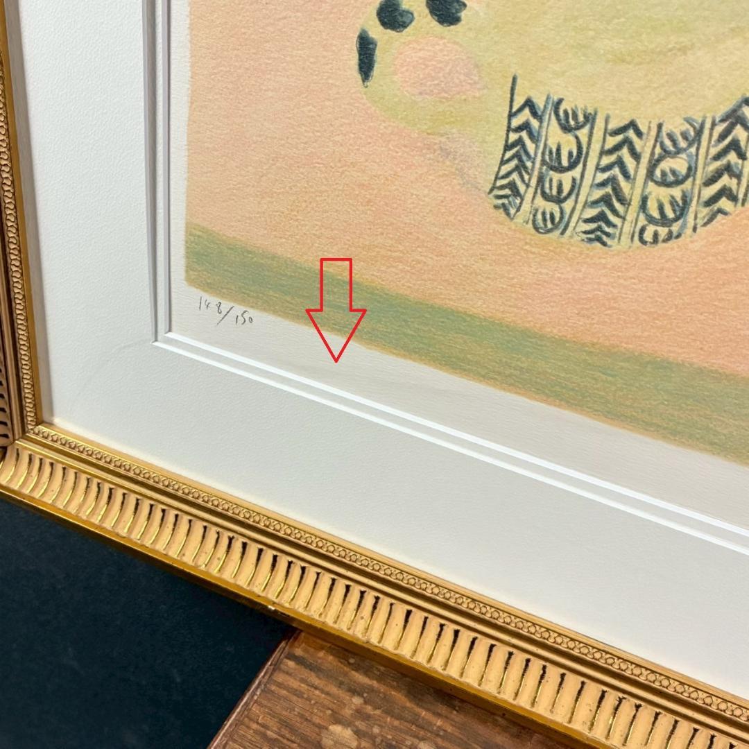 美品 ピエール・ボンコンパン「レモンのある静物」リトグラフ 直筆