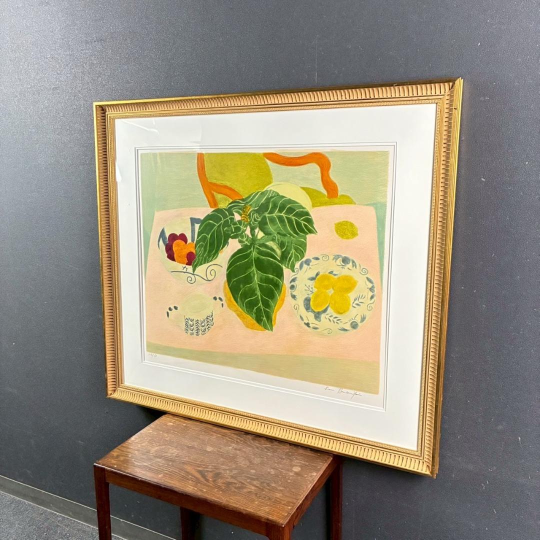 美品 ピエール・ボンコンパン「レモンのある静物」リトグラフ 直筆サイン入 お洒落