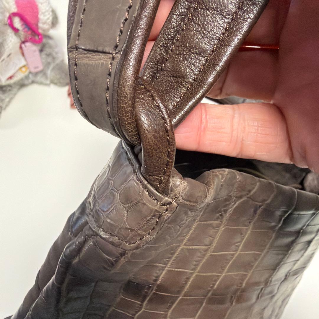 「Azumamaさん専用〜ʕ•ᴥ•ʔ」Ibiza ダークブラウン ワニ革 ショル