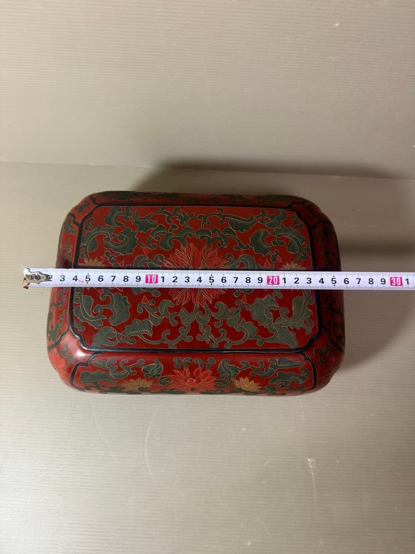 2925 時代 唐物 花文 四方 蓋物 菓子器