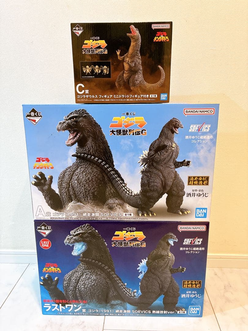 一番くじ ゴジラ 大怪獣列伝 A賞 C賞 ラストワン ゴジラ フィギュア　セット 一番くじ ゴジラ 大怪獣列伝 フィギュア A賞 B賞 C賞 ラストワン賞
