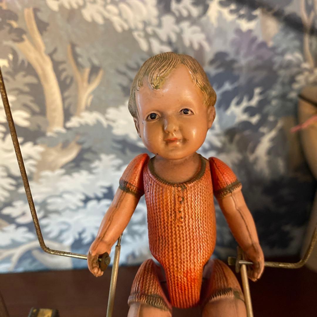 希少 セルロイド 鉄棒 ブランコ アクロバット 倉持商店 ゼンマイ 戦前