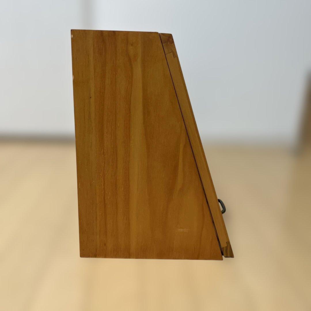 カフェ風 木製ガラスケース 二段式 取っ手付き