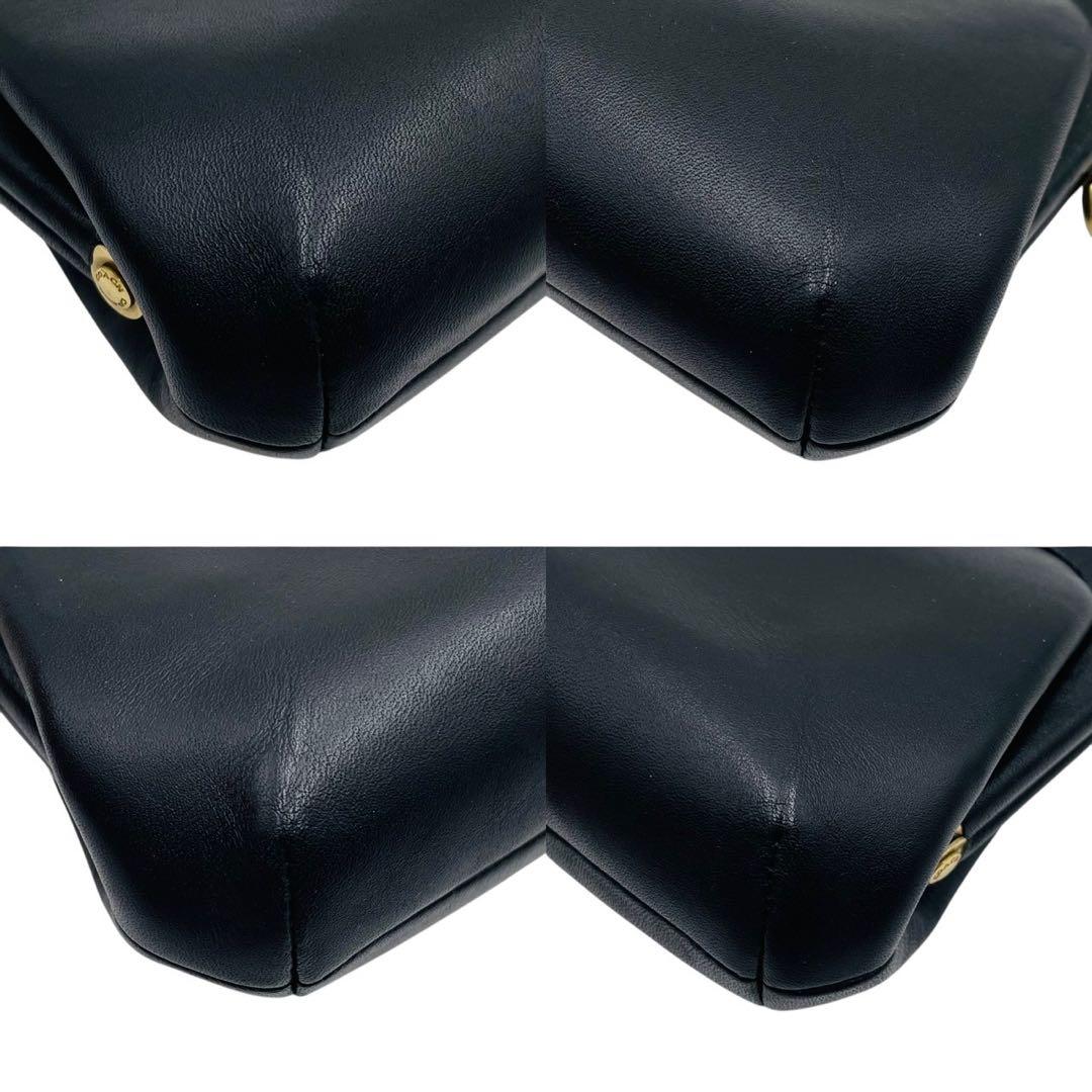 美品 コーチ ケース レザー ブラック 財布 がま口 68326