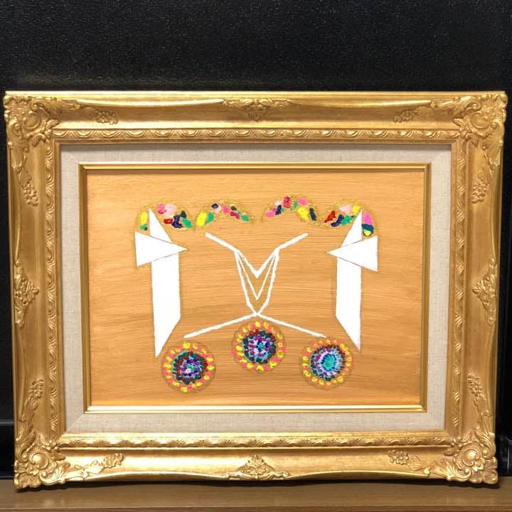 「神はすべてを許される」原画 本物 一点物 額付き 絵画 masa 神はすべてを許される」原画 本物 一点物 額付き 絵画 masa