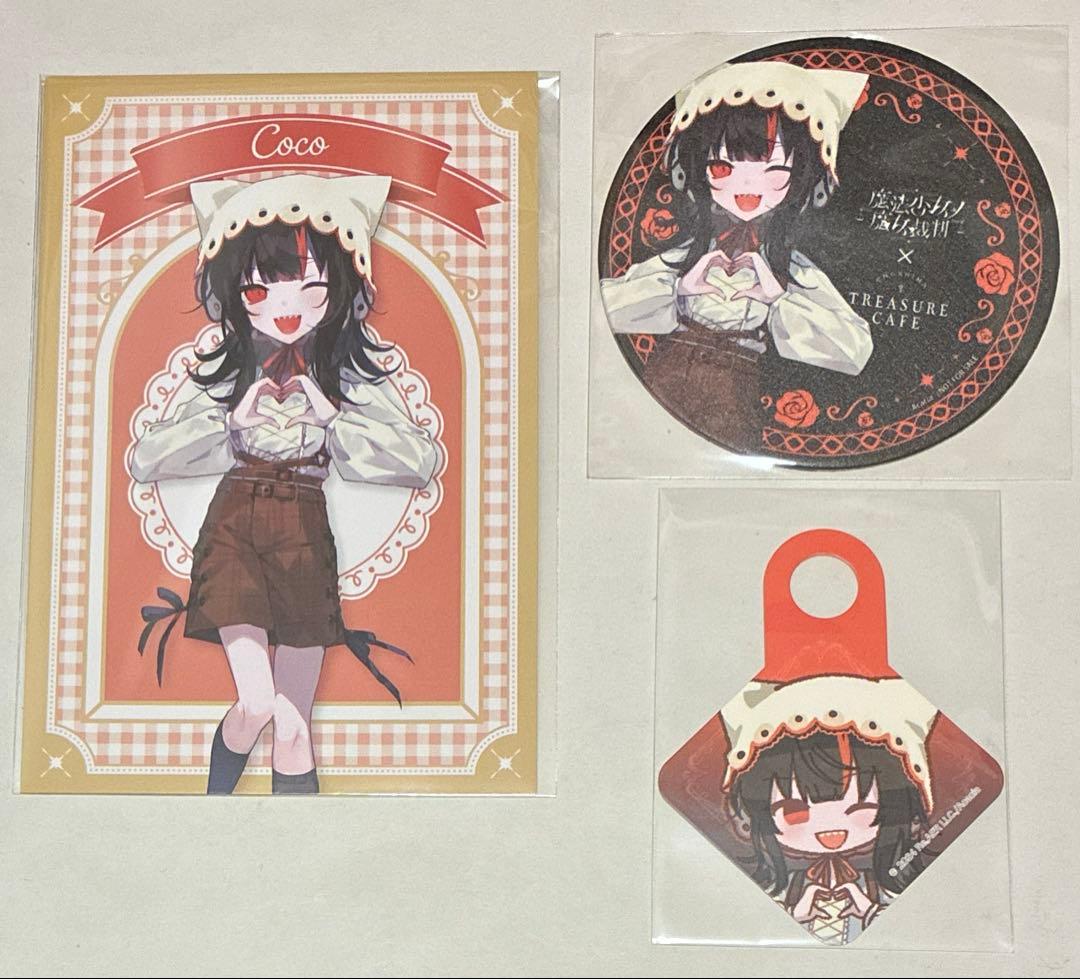 魔法少女ノ魔女裁判 まのさば 江の島 カフェ コースター ポストカード