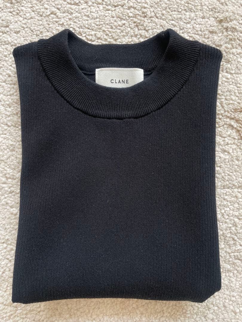 CLANE SQUARE SLEEVE KNIT ブラック1