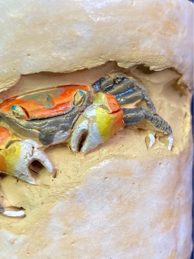 水月焼　天神蟹　湯呑　無傷　楽山焼　二六焼