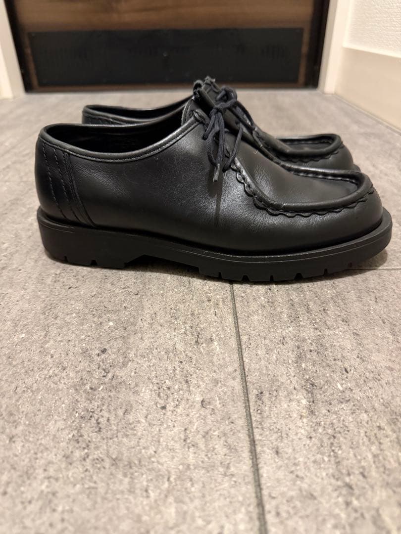 黒 モカシンスタイル 厚底ソール