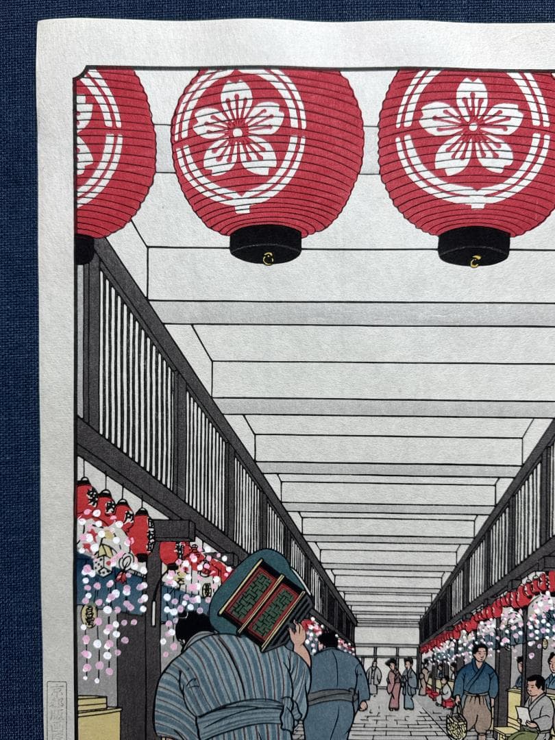 大相撲錦絵 木下大門 木版画「国技館茶屋風景」初摺 - メルカリ