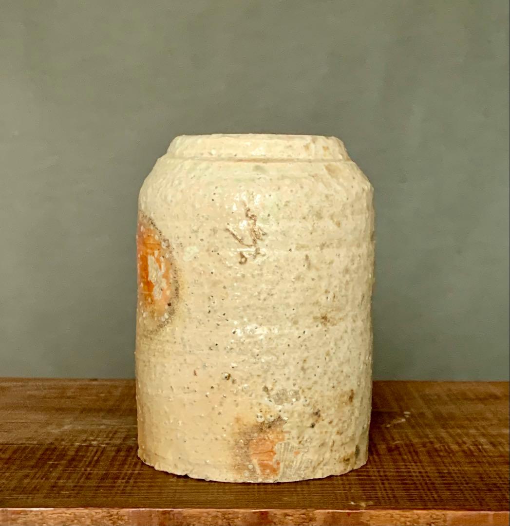 自然釉花入 花器 信楽 穴窯 薪窯 窯変 緋色 焼き締め フラワーベース