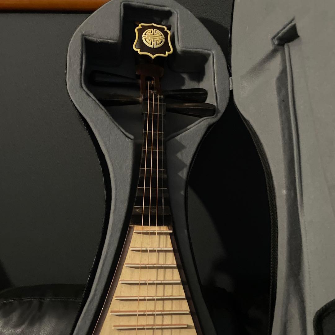 中国琵琶　敦煌びわ　新品弦4本付き　楽器　宮廷楽器 撥弦楽器