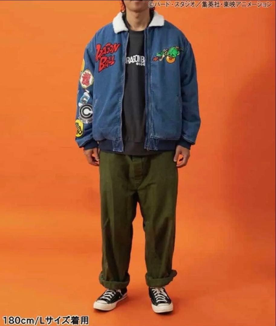 BREEZE ドラゴンボールコラボ デニムボアジャケット 大人サイズ