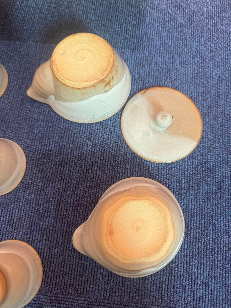 1748 萩焼 茶器セット 宝瓶1客 湯冷し1客 湯呑6