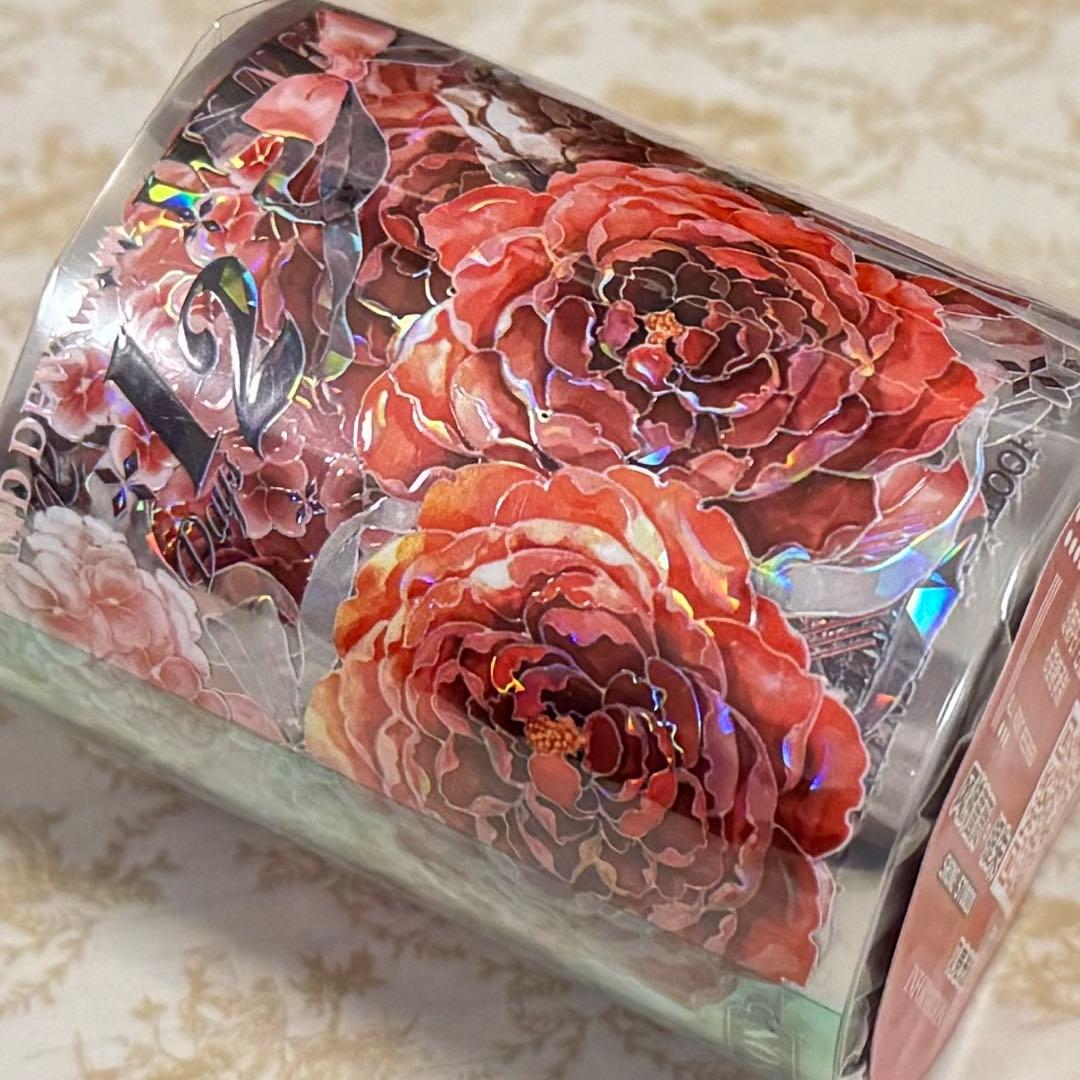 海外 PETテープ マスキングテープ フラワー