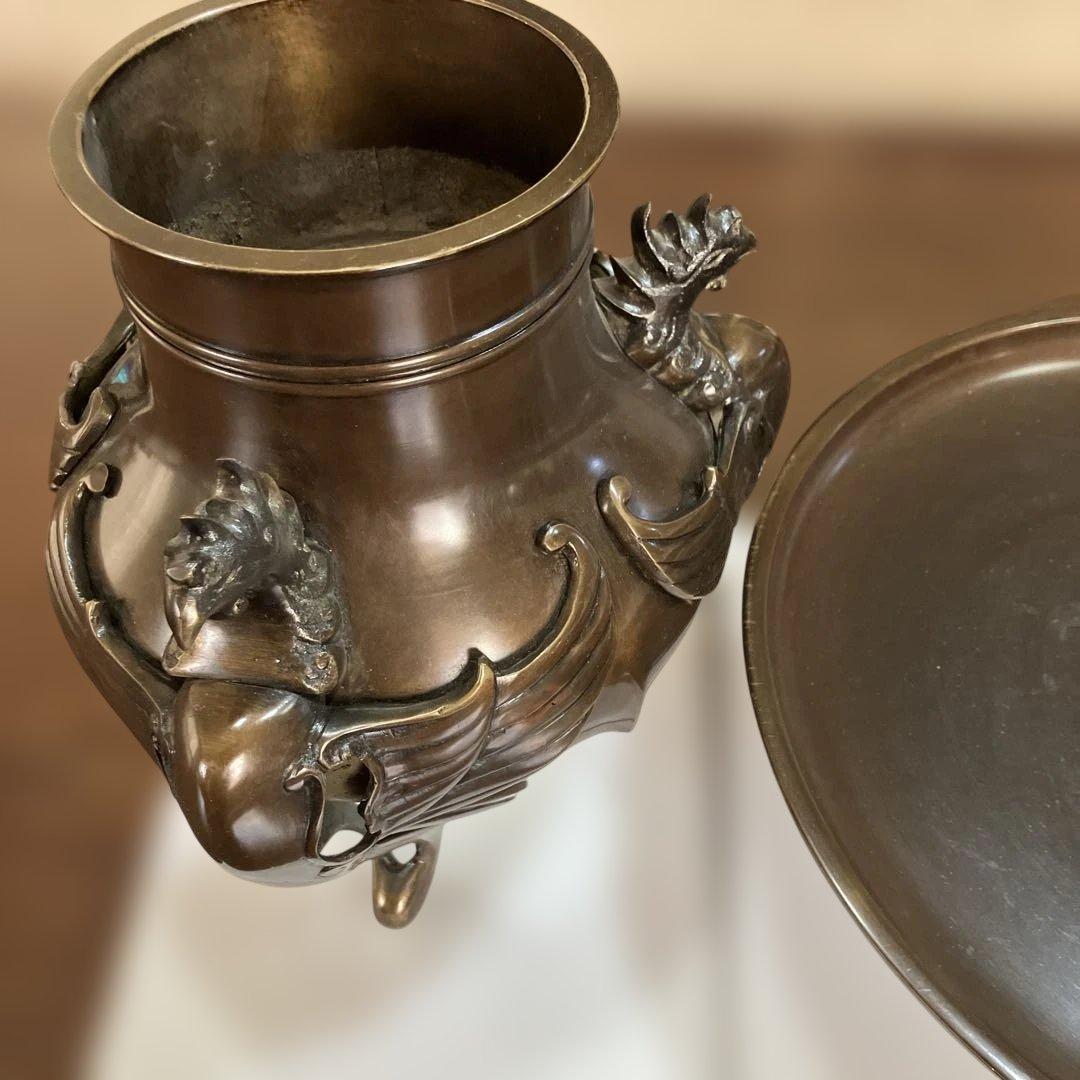 茶道具・花器花瓶 薄端・鳳凰足 ビンテージ 古道具(蔵出し骨董品)