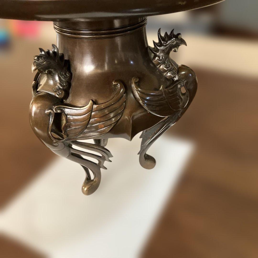 茶道具・花器花瓶 薄端・鳳凰足 ビンテージ 古道具(蔵出し骨董品)の