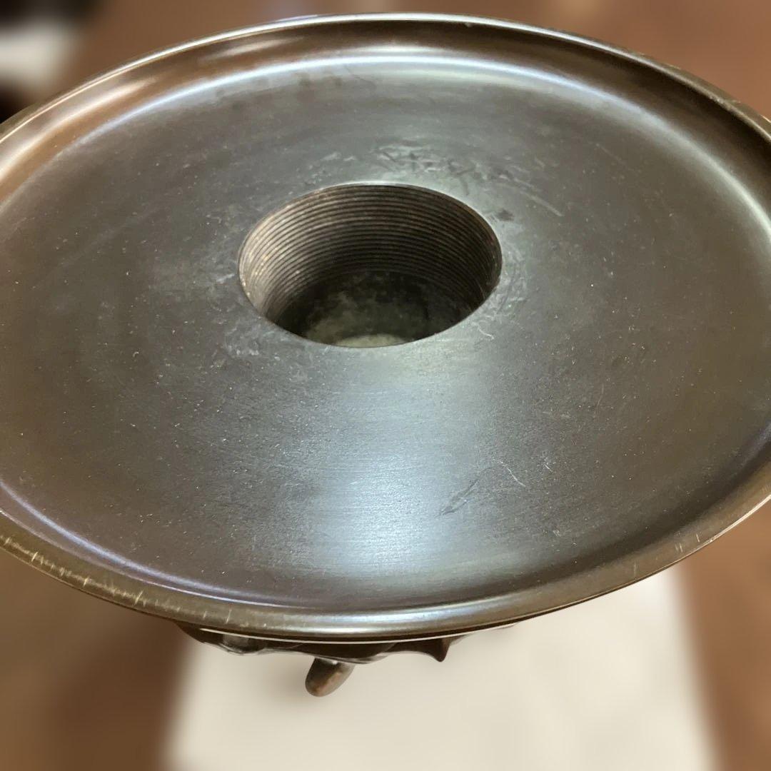 茶道具・花器花瓶 薄端・鳳凰足 ビンテージ 古道具(蔵出し骨董品)