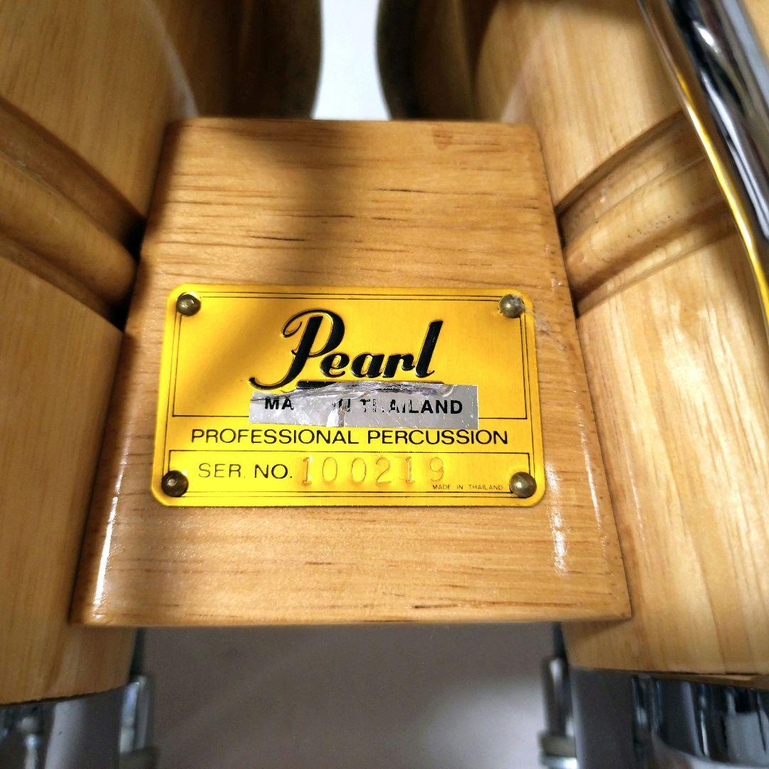 Pearl ホワイトウッドボンゴ スタンド セット BG-209W 本皮 パール