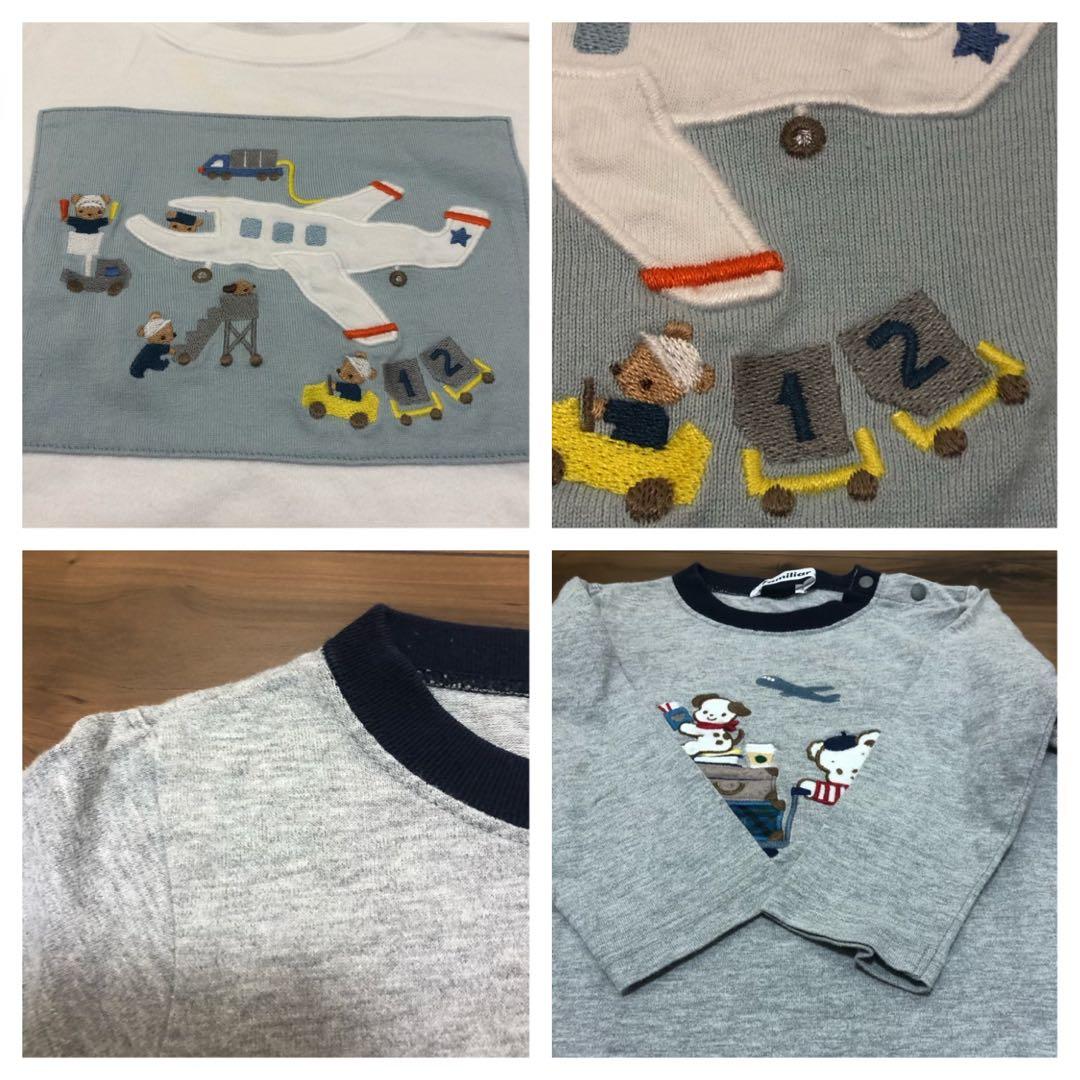 familiar ファミリア長袖ロンT 90恐竜飛行機空港男の子