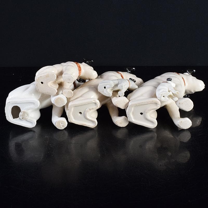 アンティーク 陶器製 ビクター犬 ニッパー君 大中小11点 M R7698B