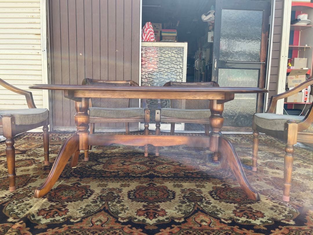 オールドカリモク ロータイプ ダイニングテーブル 家具 アンティーク インテリア