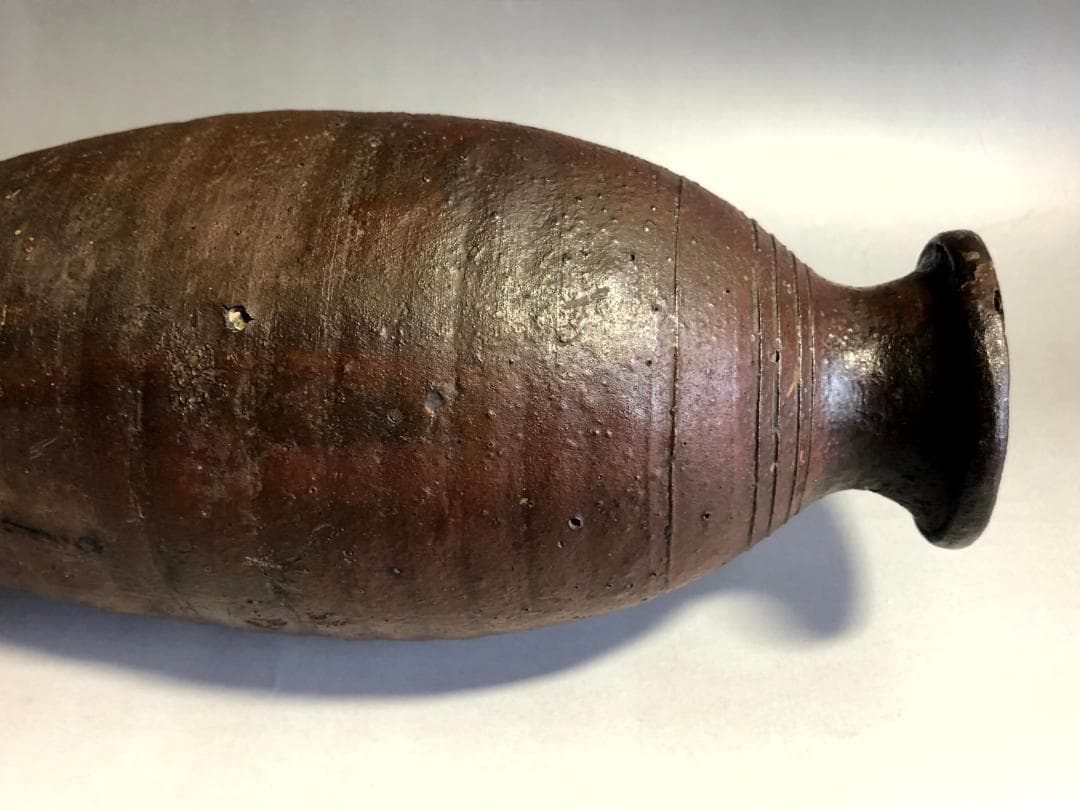 徳利□琉球南蛮焼花生 荒磯 鬼ノ腕徳利(タワカサー) 壺屋焼 花瓶古