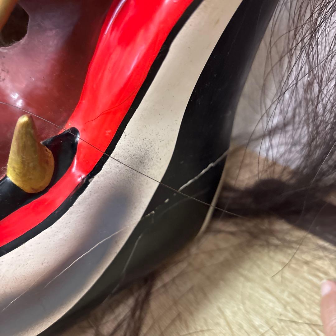 鬼のお面 厄除け 壁掛け 神楽面 魔除け アンティーク