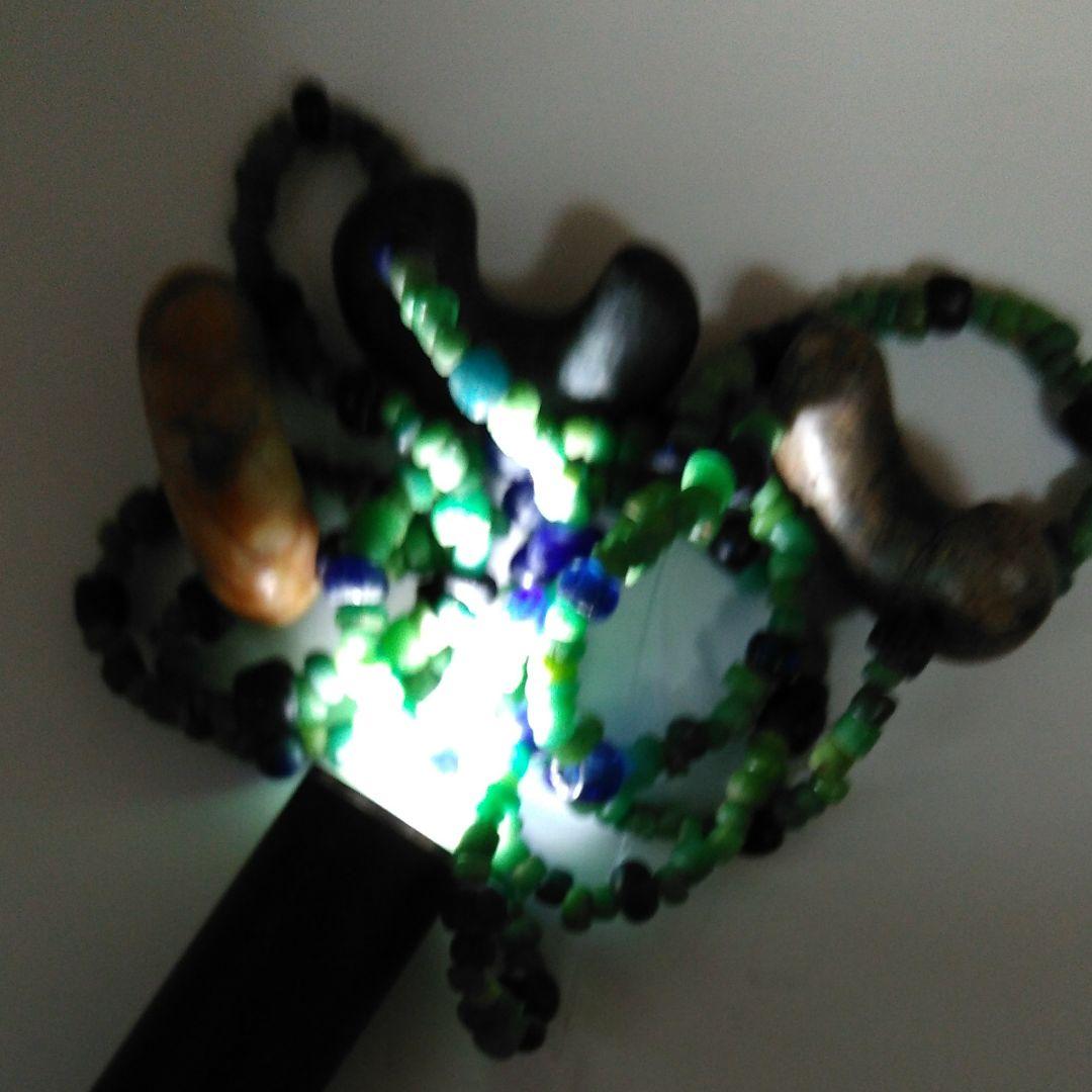 古墳時代。ガラス小玉、粟玉、勾玉のネックレス、(一連)です。