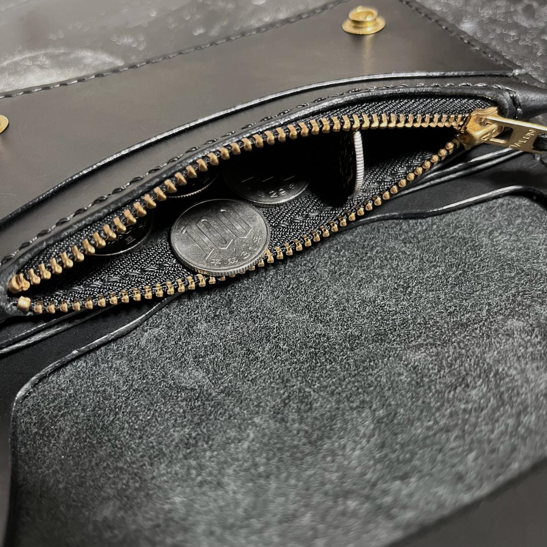 トラッカーウォレット イタリアレザー 3層 長財布 折り財布 #338ミドル