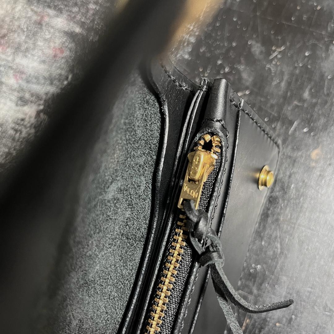 トラッカーウォレット イタリアレザー 3層 長財布 折り財布 #338ミドル