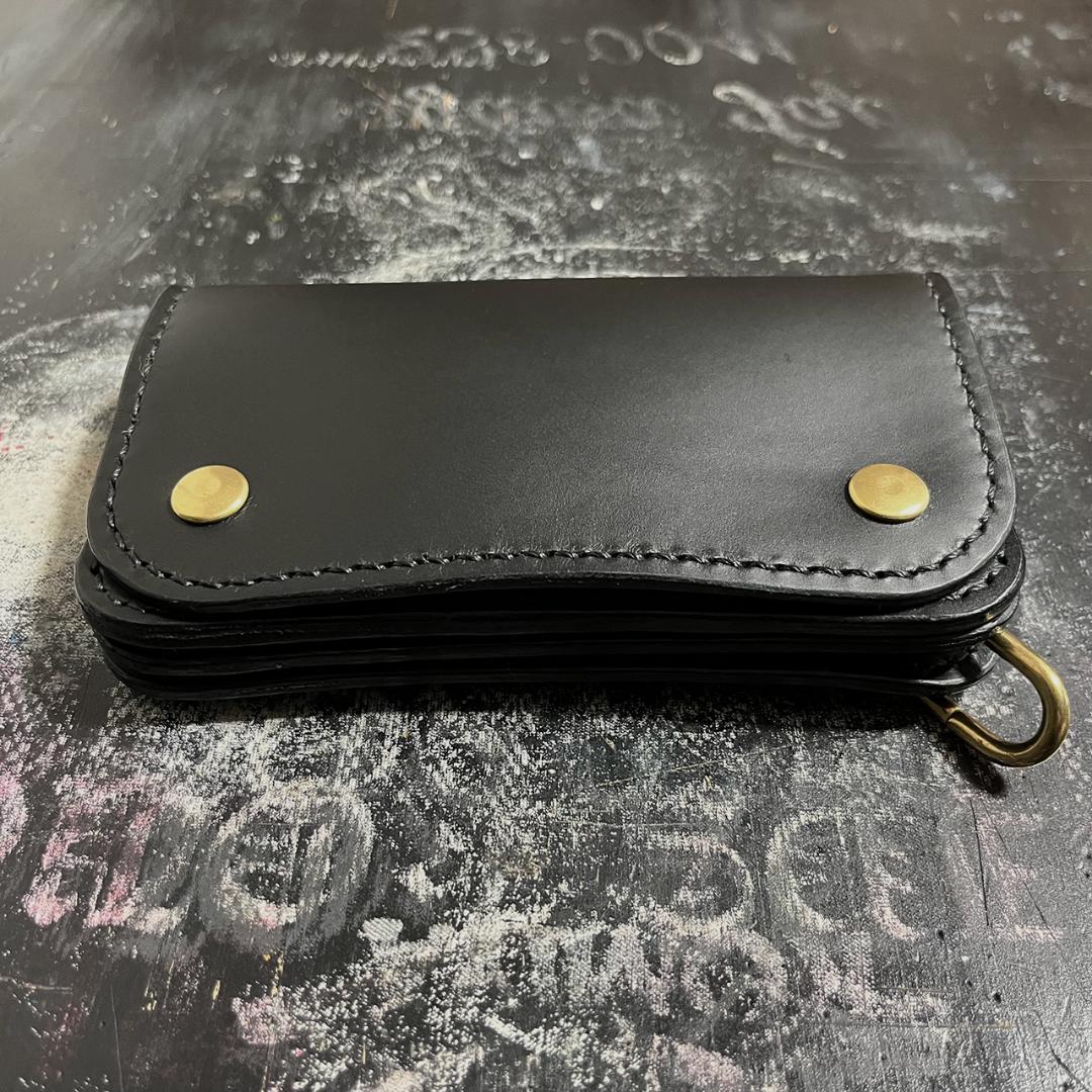 トラッカーウォレット イタリアレザー 3層 長財布 折り財布 #338ミドル