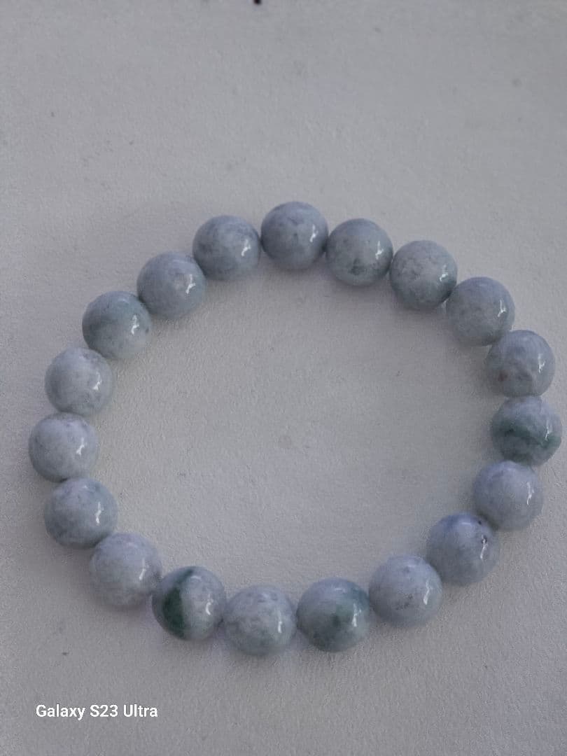 糸魚川青翡翠１０mm１９玉ブレスレット産地証明書付き
