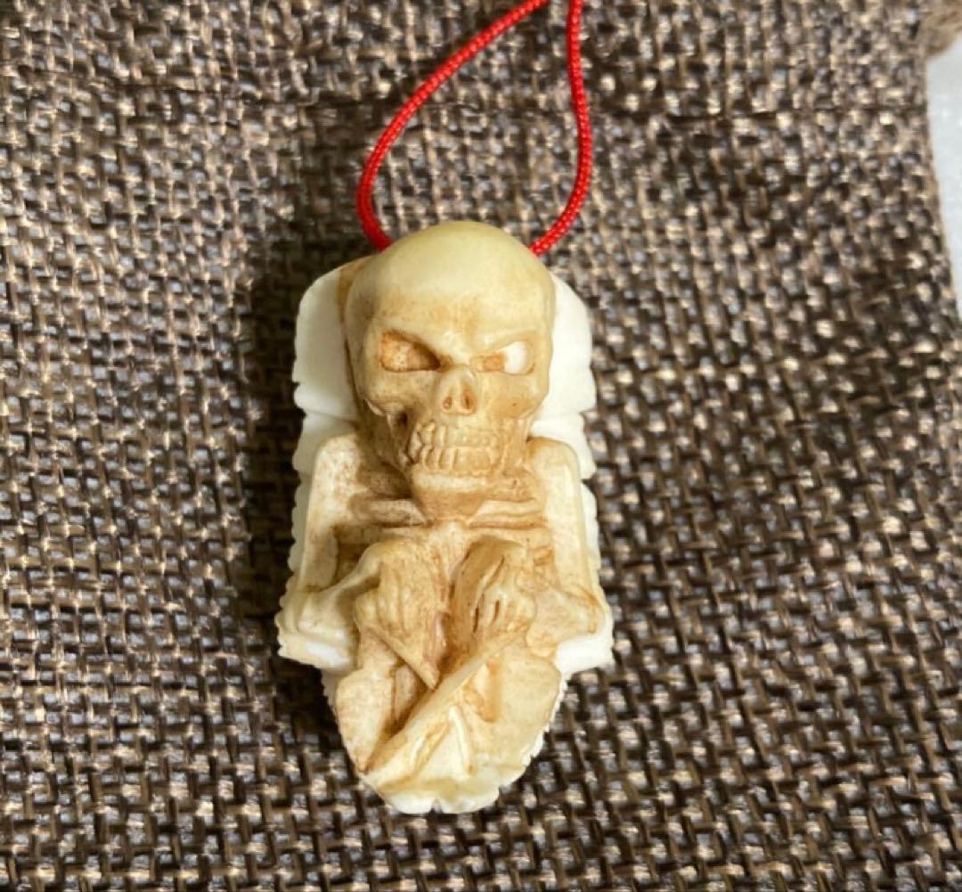 天然素材 天使&悪魔 彫刻 根付 提げ物