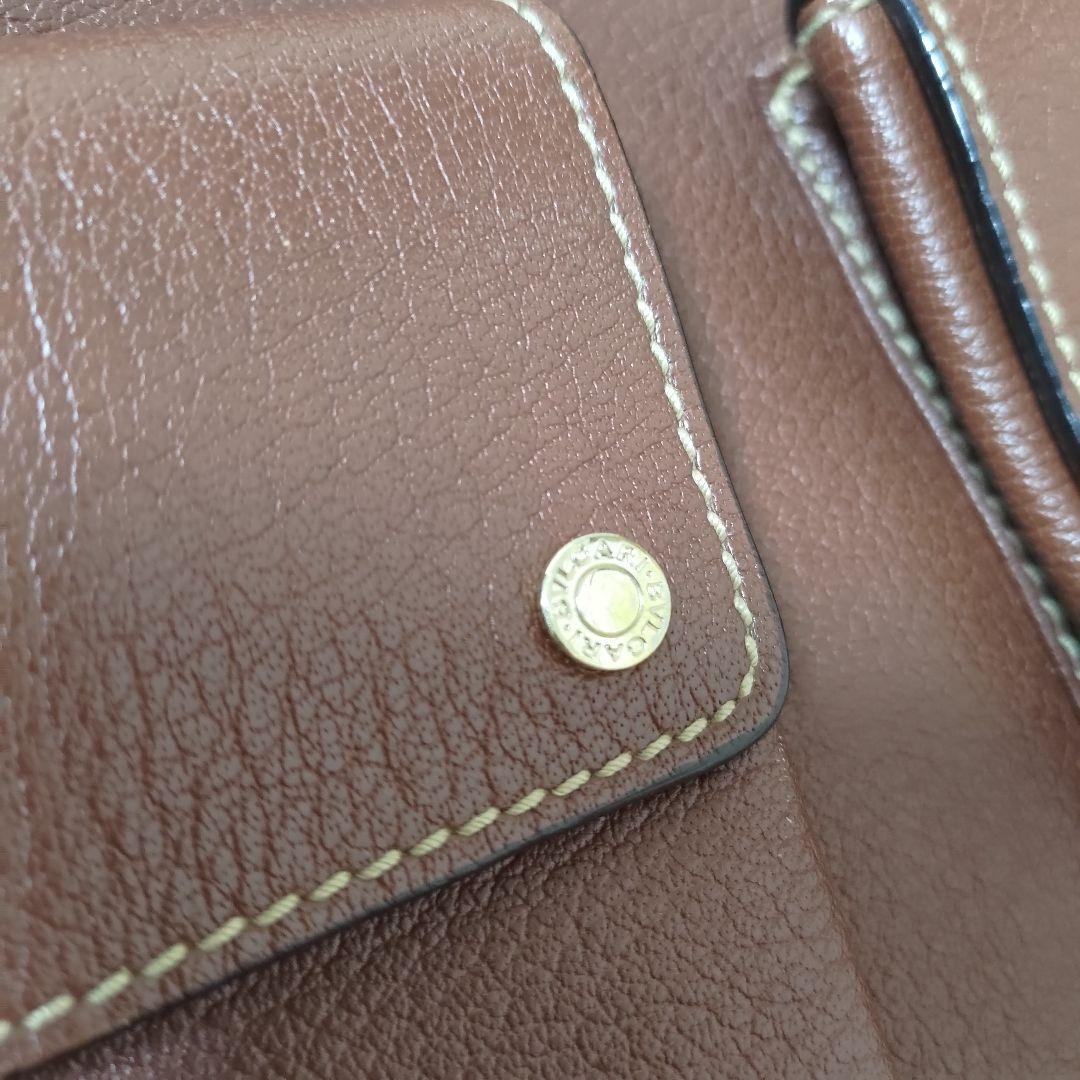 BVLGARI ABELEL オールレザー ブラウン ワンショルダーバッグ
