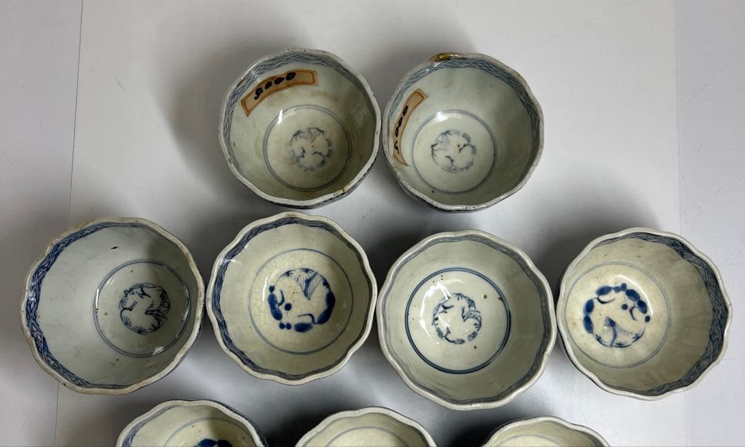 江戸後期 古伊万里 蛸唐草猪口等12客 東Y7-1208③トヒオサ - メルカリ