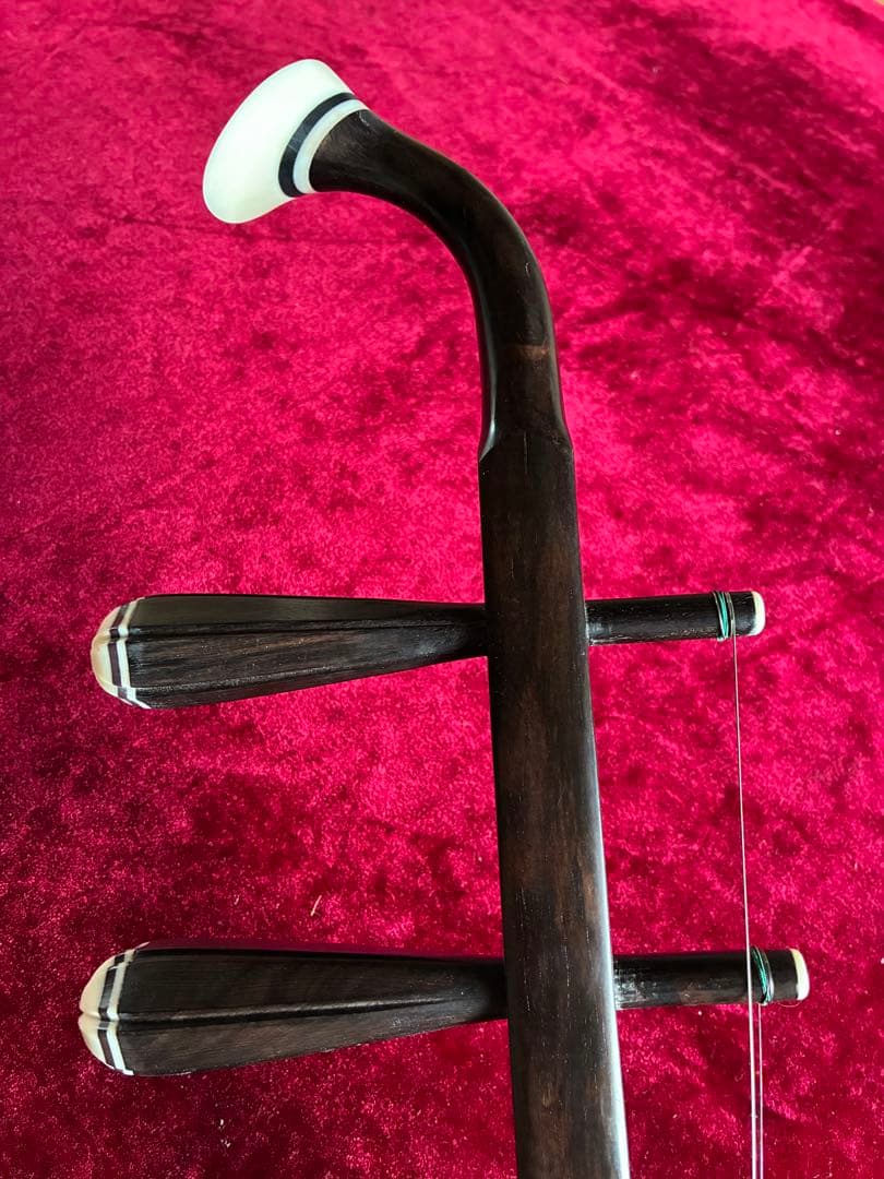 格安二胡★上級黒檀★古月琴坊・黄建洪製作★十年保証★二胡必需品セット