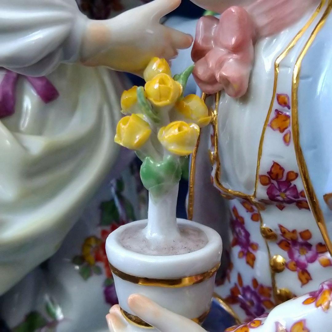 りんごミカン様専用、マイセン(Meissen)フィギュリン『庭師と恋人の女性』
