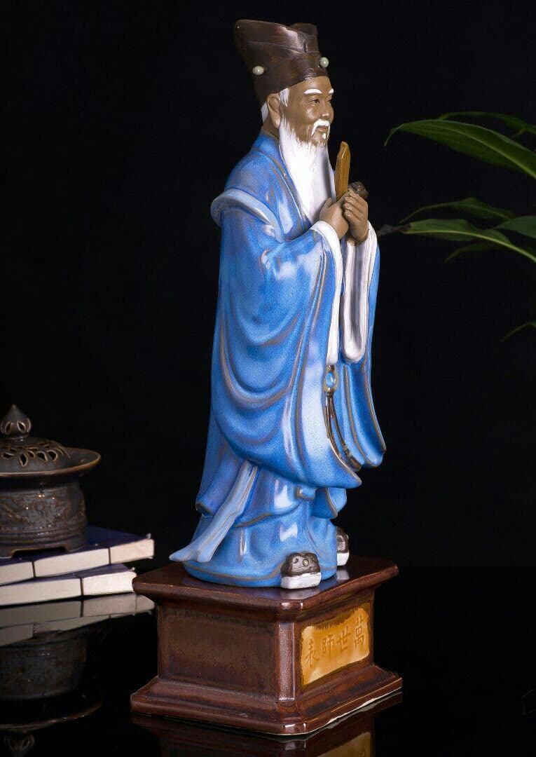 石湾陶磁器孔子像学校教室書斎に置物7 人気 商品 通販