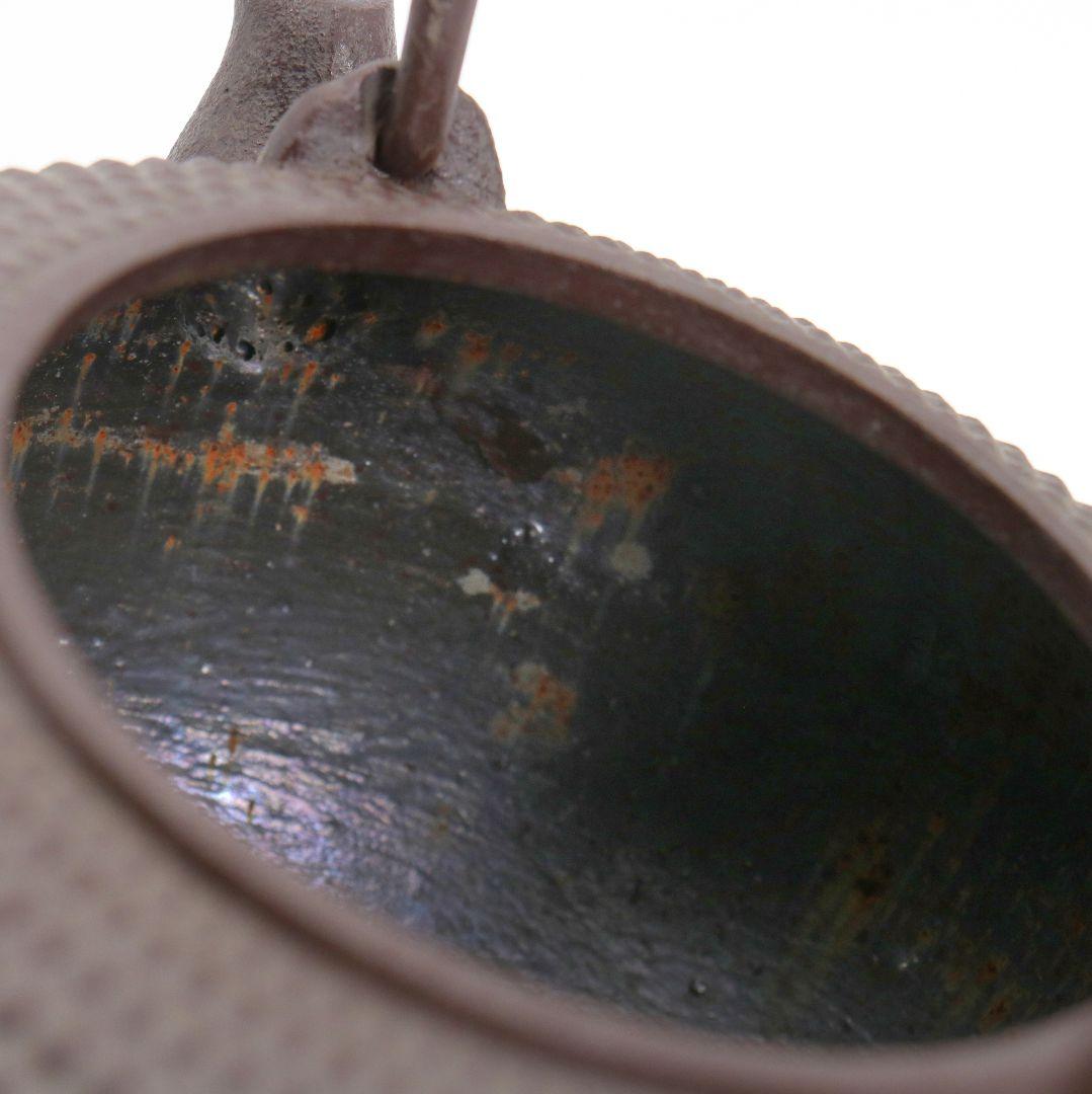 釜師 佐藤清光 霰鉄瓶 煎茶道具 共箱 V664 YSy