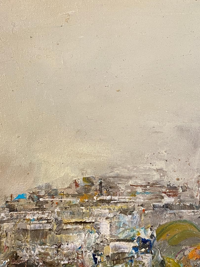 「真作」住田昭「PARIS」風景画　油彩画　額装　サイン有り　F6号