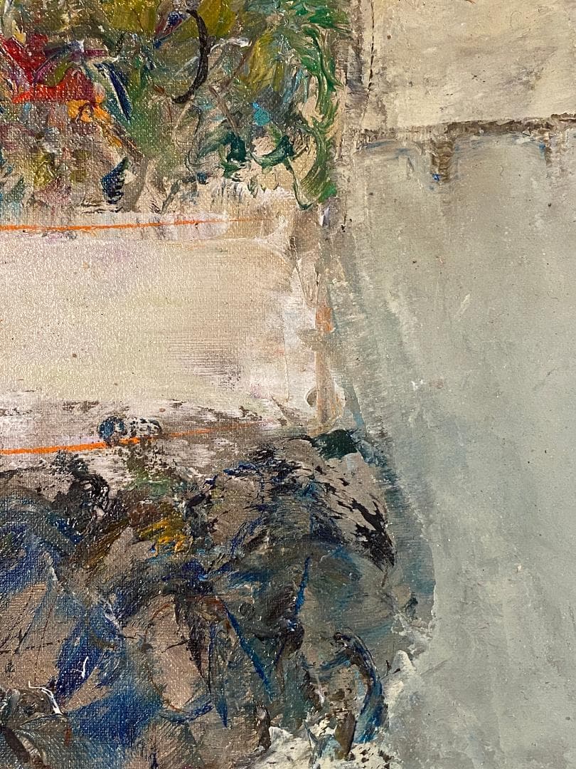 「真作」住田昭「PARIS」風景画　油彩画　額装　サイン有り　F6号