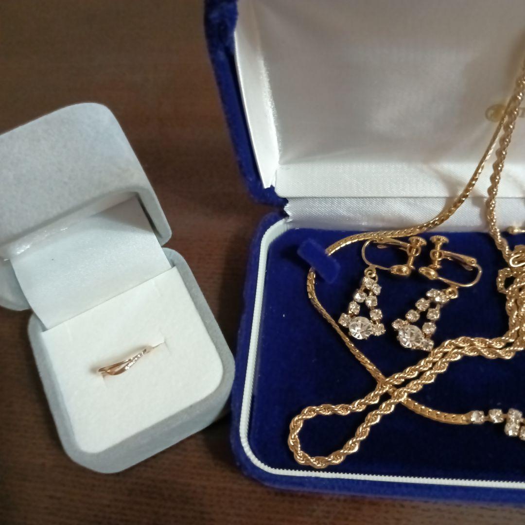 遺品整理生前整理ゴールドアクセサリーまとめ売りK10リング、ゴールド