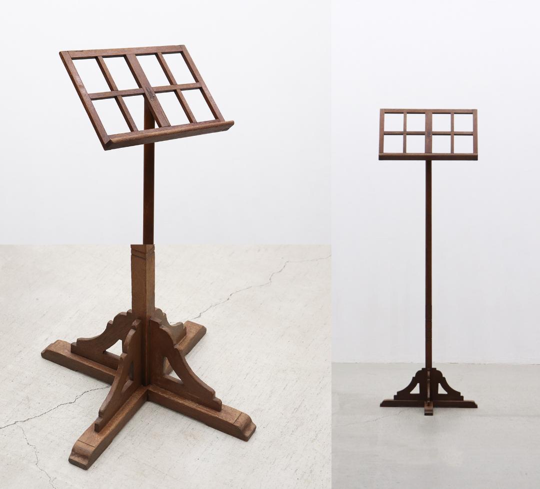 レトロ 無垢材 譜面台 メニュー 看板立て ラック 展示 ヴィンテージ カフェ