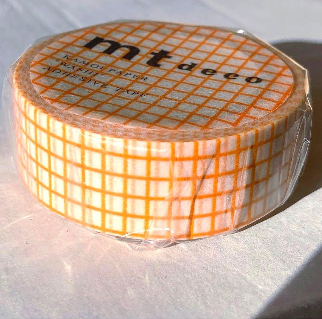 廃番品 mt マスキングテープ 「 方眼 マンダリン 」 廃番カラー マステ