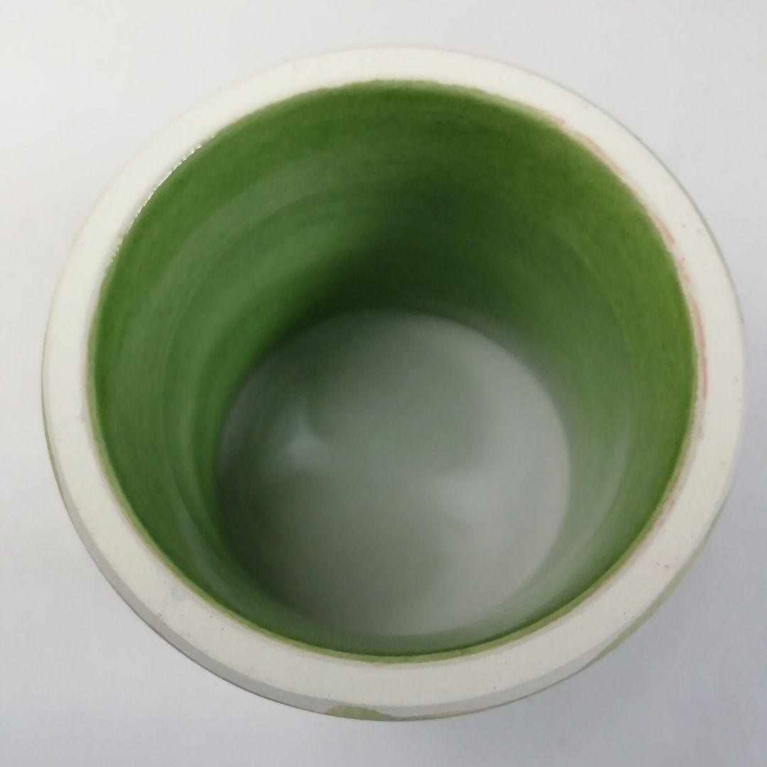 T685 蓋置 『淡緑交趾 宝尽し』『小松雅山 造』 共箱 茶道具