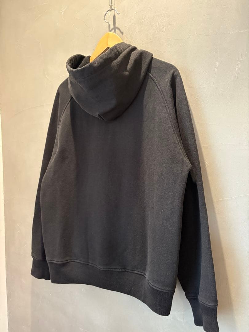 COMOLI コットン裏毛 ジップパーカ24SS/2 FADE BLACK