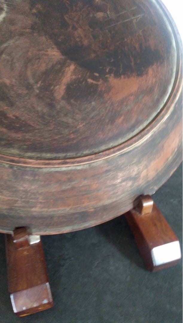 古備前　六古窯　登り窯　江戸時代　天皇家　十二菊紋　胡麻　陶印　大皿　古美術