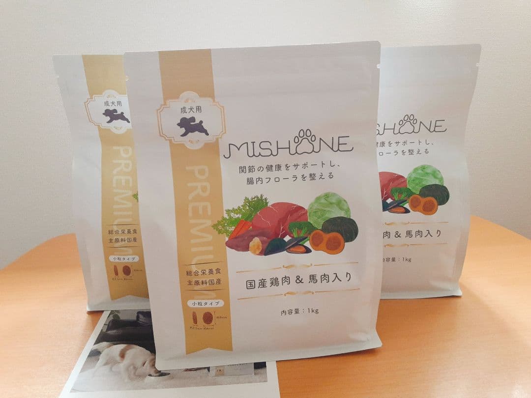 新品未開封】MISHONE ミシュワン 国産鶏肉&馬肉入り 1kg 3袋