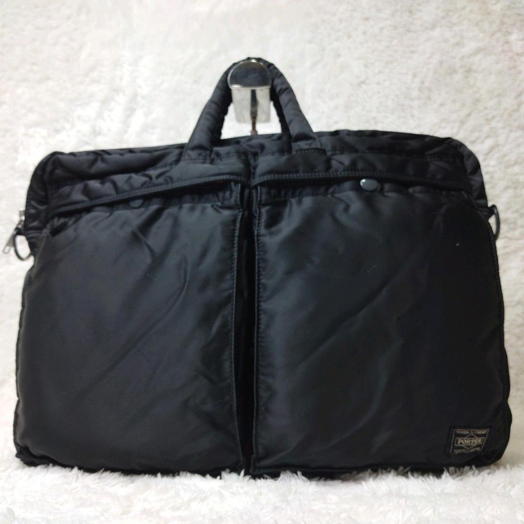 【美品】PORTER タンカー ブリーフケース ブラック 2way A4 通勤